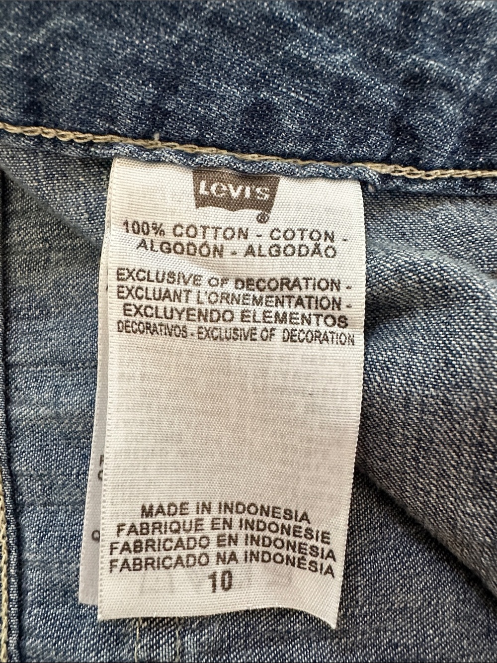 Levi's 100% Cotton Lightweight Button-Front Denim Skirt - Picture 9 of 13